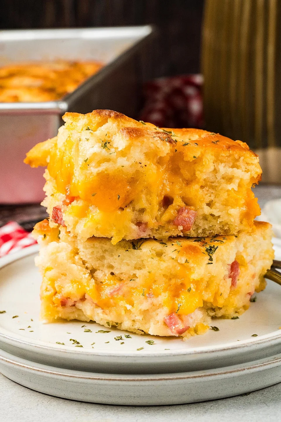 Ham and cheese butter swimming biscuits - Photo Credit: xoxoBella.