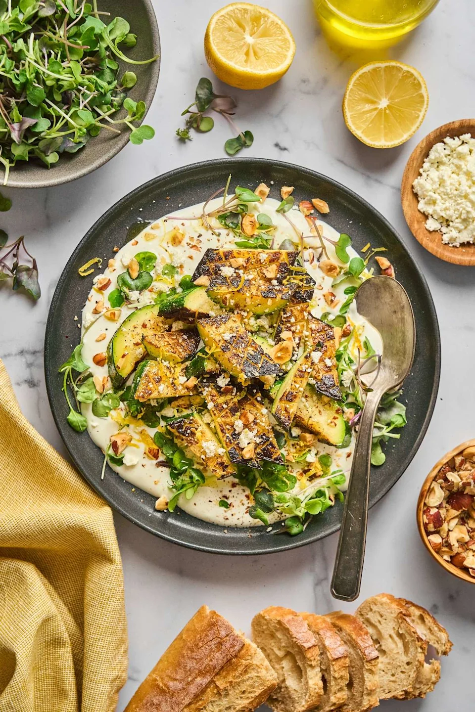 Charred Zucchini Salad - Photo Credit: xoxoBella.