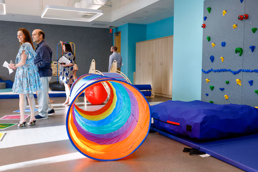 Visit the sensory gym at the Family Service of Dallas facility, Thursday, March ...