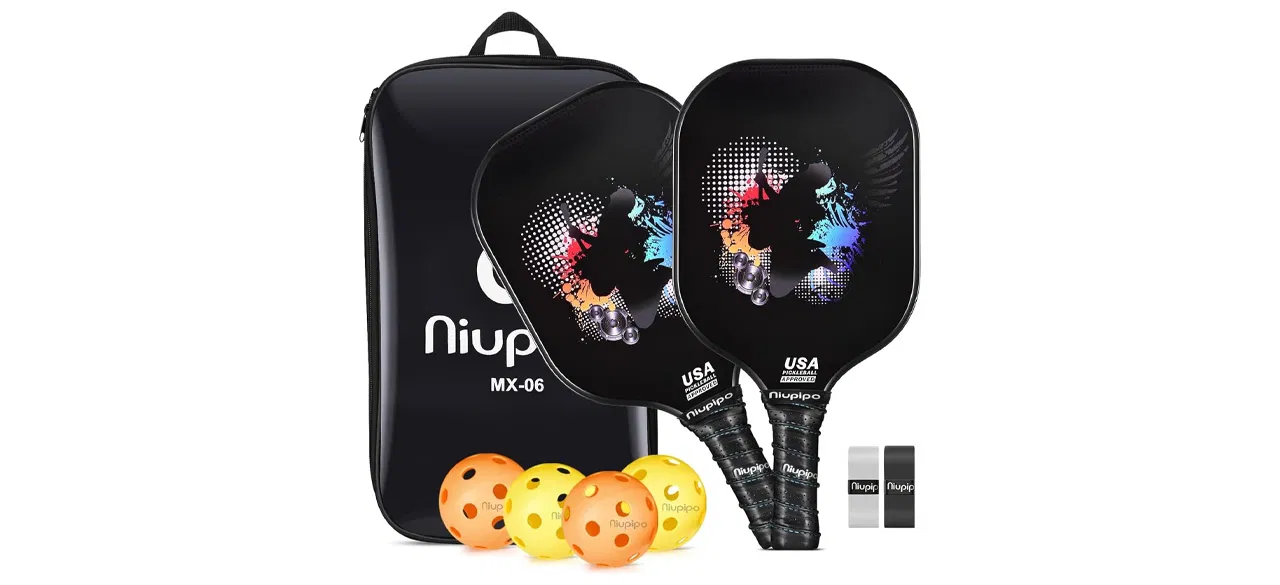 Niupipo Pickleball Paddles on a white background