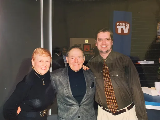 Columnist Philip Potempa interviews Jack and Elaine "default" LaLanne in March 2005 at the International Housewares Show at McCormick Place in Chicago. (Photo by Eloise Marie Valadez)