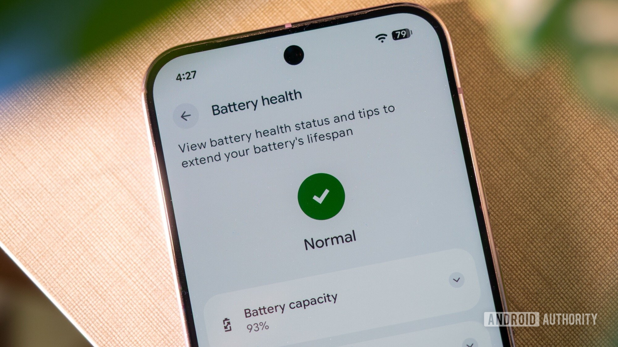 Google Android Pixel 9 Pro XL battery health is normal