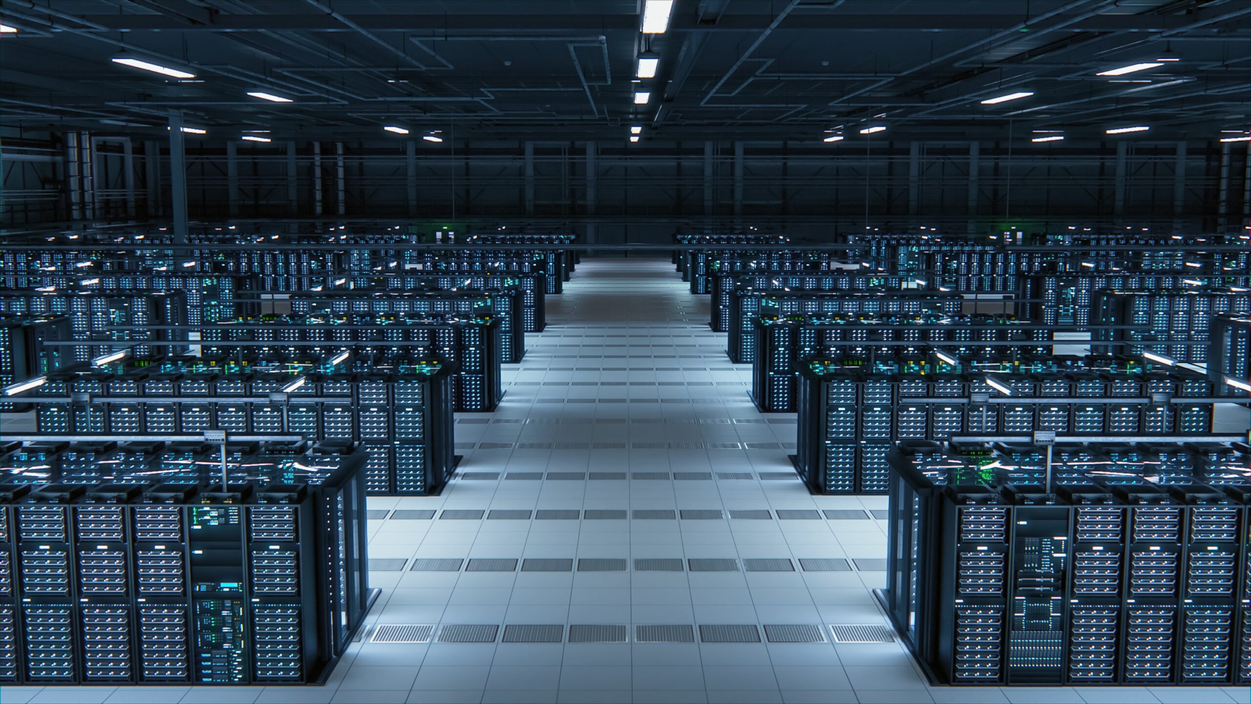 Inside a data center with dozens of server tiers.