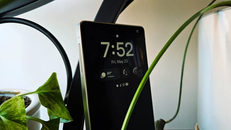 A smartphone always has the display on display