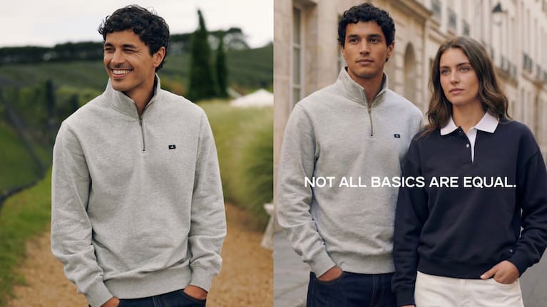 Akshay Raju (left) and what he says is an AI-generated model he and others are inspired by.